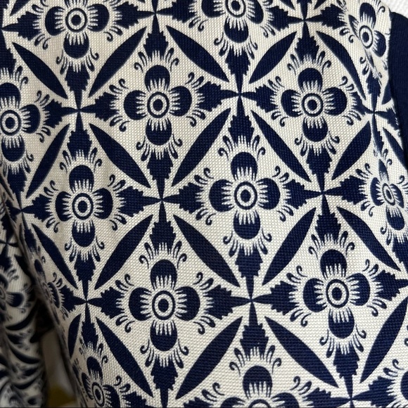 DVF Navy & Off White Silk Printed Reina Tunic Dress - Picture 4 of 10